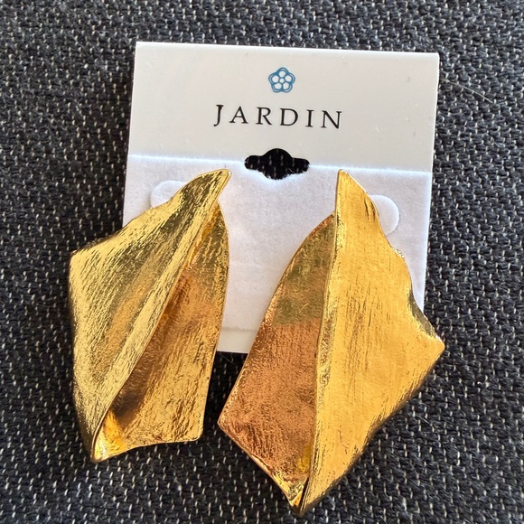 Jardin Jewelry - JARDIN 14K Gold Plated Organic Statement Earrings